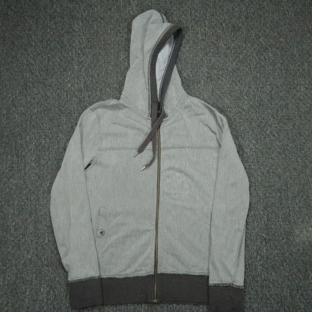 Elwood Hoodie Mens Large‎ Gray Tomorrows Vintage Full Zip Pockets Hooded
